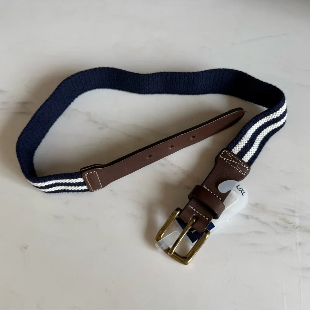 NEW NWT Gap Kids Belt stretch Brown and Blue kids / Boys Belt Size L / XL